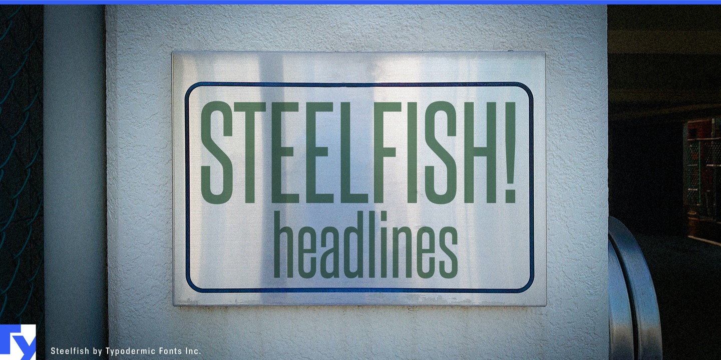 Пример шрифта Steelfish