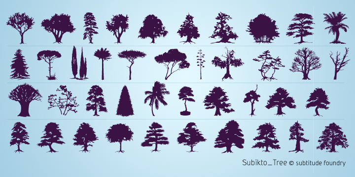 Пример шрифта Subikto Tree Regular