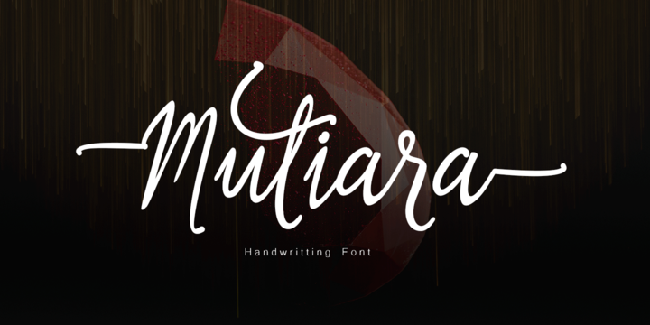 Пример шрифта Mutiara
