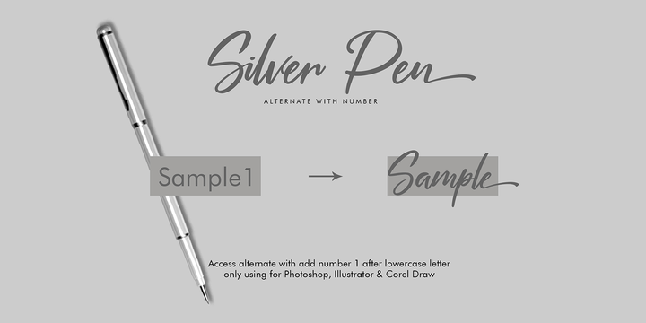 Пример шрифта Silver Pen Regular