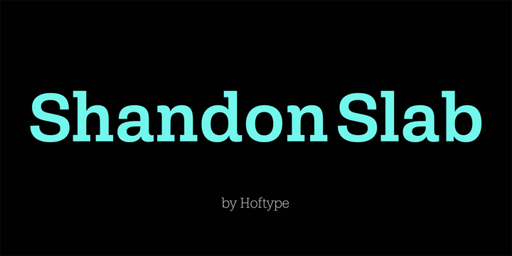 Пример шрифта Shandon Slab