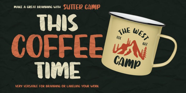 Пример шрифта Sutter Camp Regular