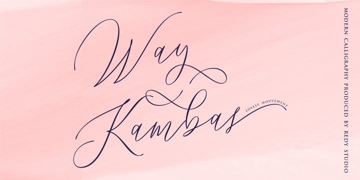 Пример шрифта Way Kambas