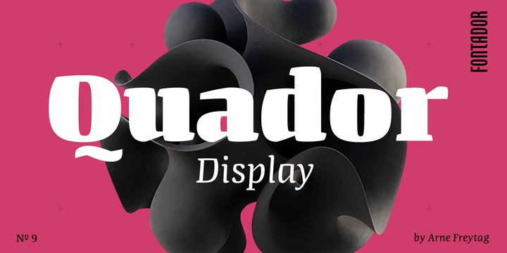 Пример шрифта Quador Display Bold