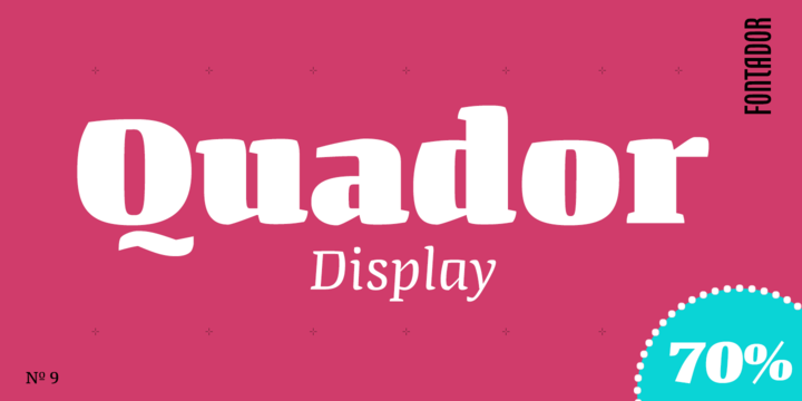 Пример шрифта Quador Display