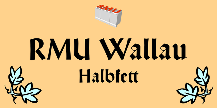 Пример шрифта Wallau RMU