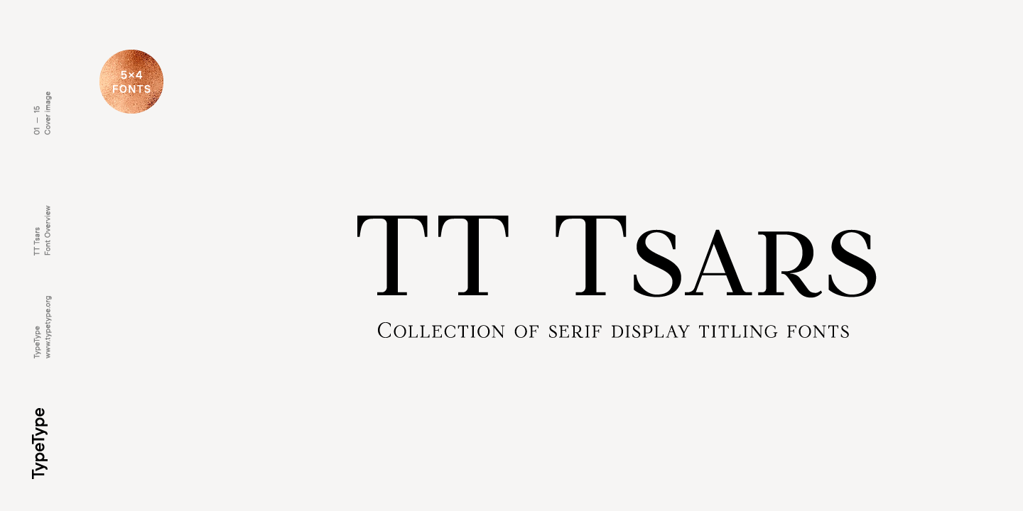 Пример шрифта TT Tsars