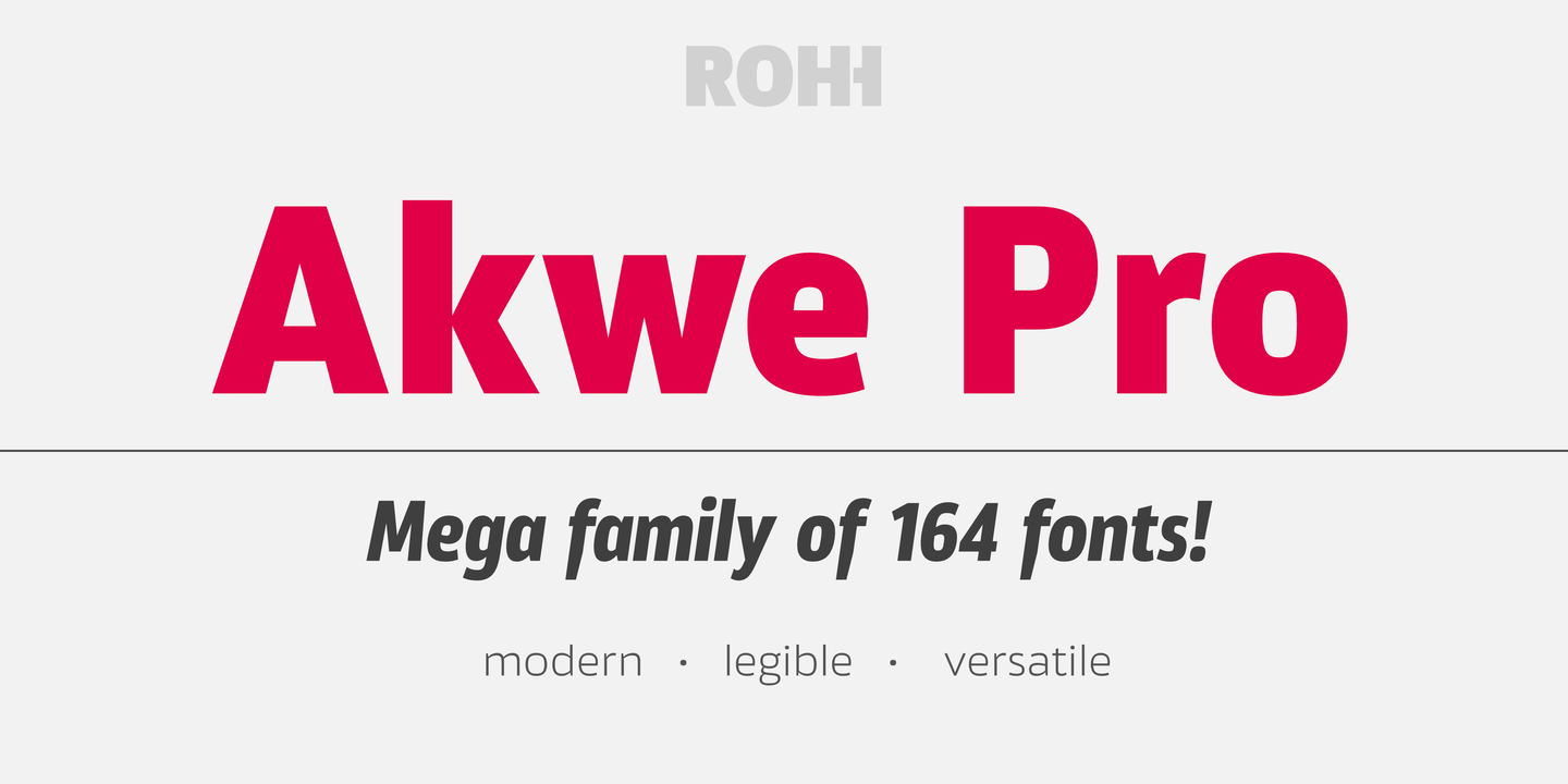 Пример шрифта Akwe Pro