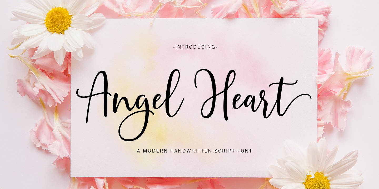 Пример шрифта Angel Heart