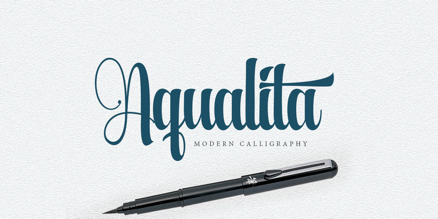 Пример шрифта Aqualita
