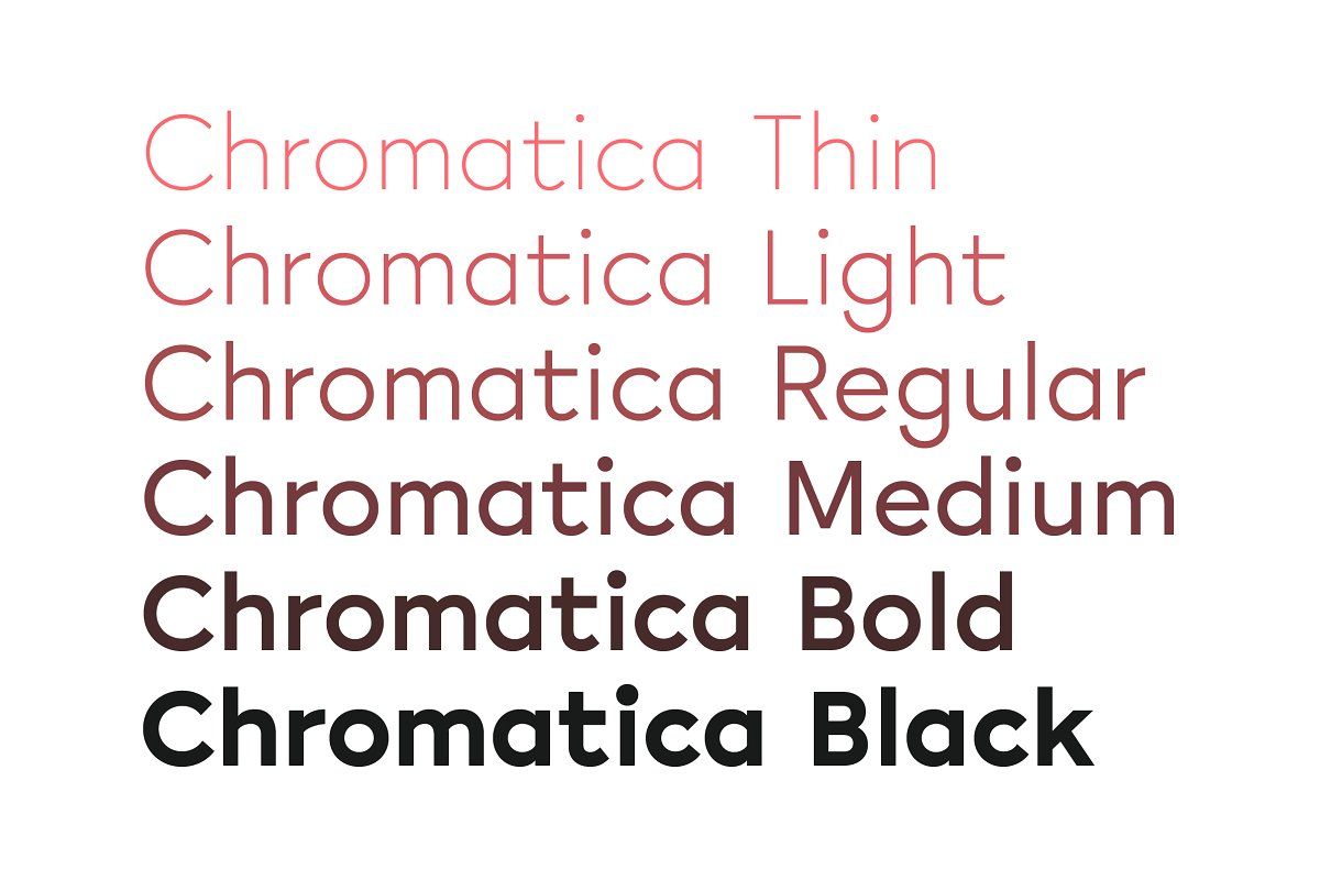 Пример шрифта Chromatica