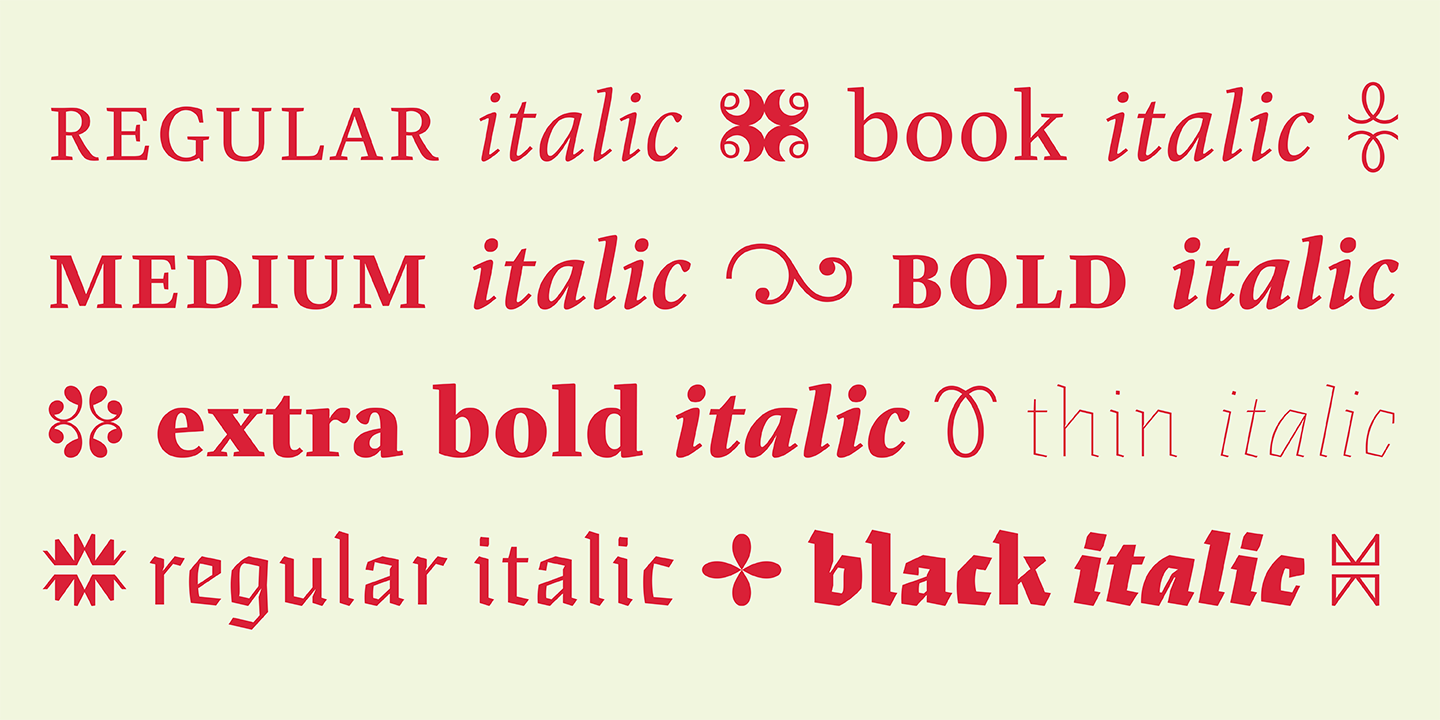 Пример шрифта Eskapade Italic