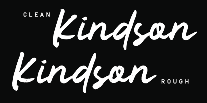 Пример шрифта Kindson Rough