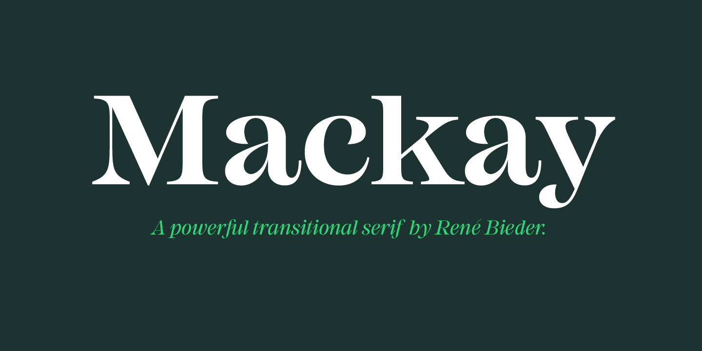 Пример шрифта Mackay