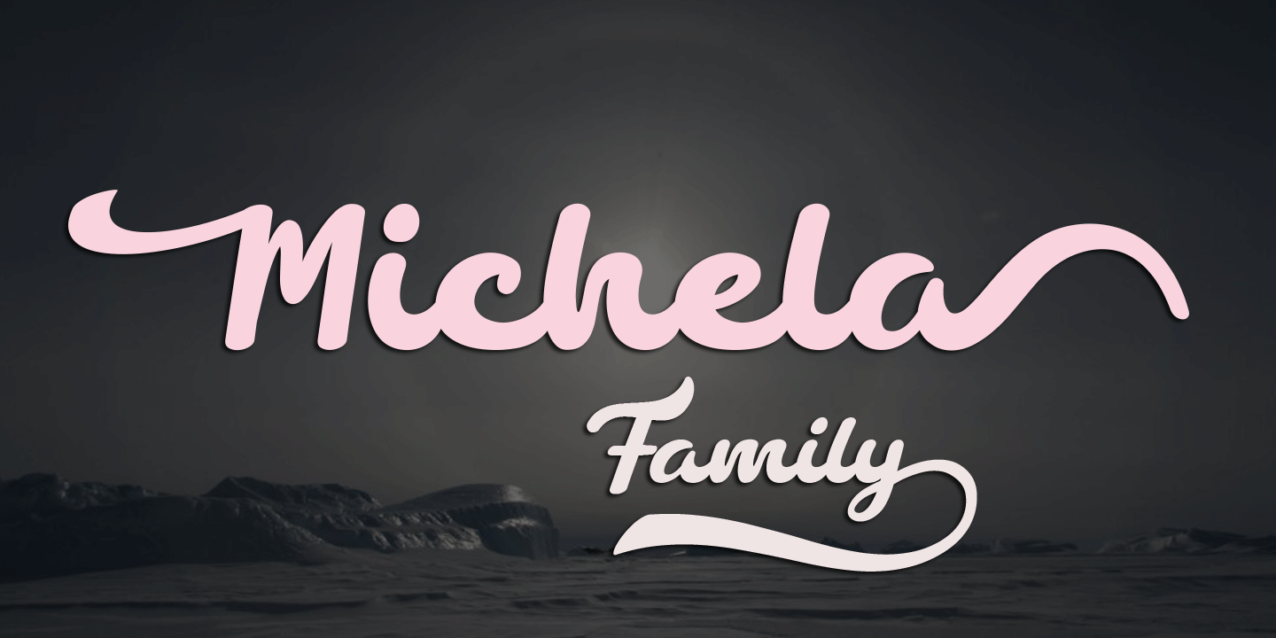 Пример шрифта Michela