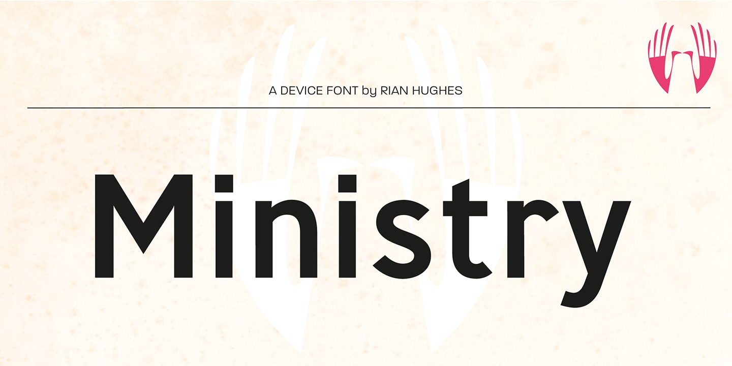 Пример шрифта Ministry Medium Italic