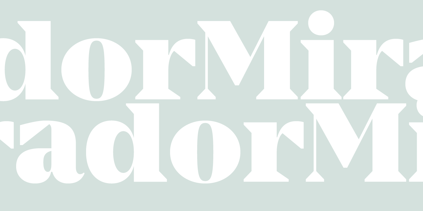 Пример шрифта Mirador Heavy Italic