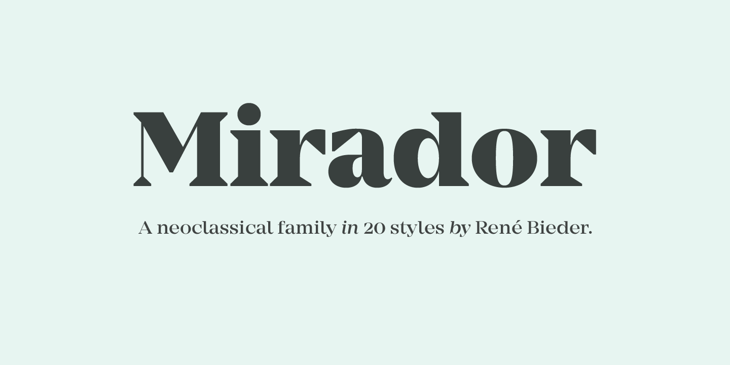 Пример шрифта Mirador