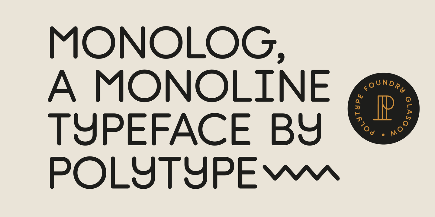 Пример шрифта Monolog