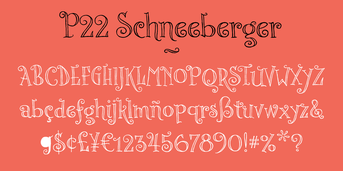 Пример шрифта P22 Schneeberger Black