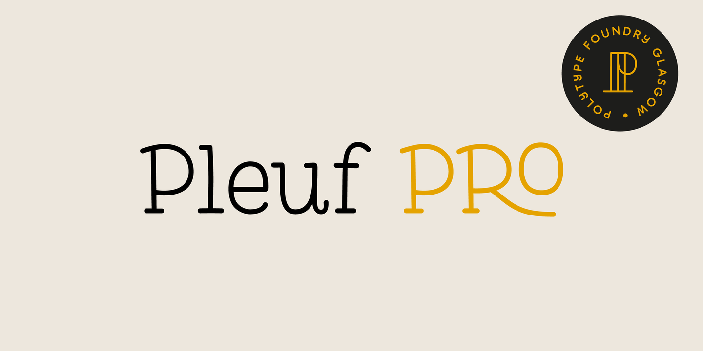 Пример шрифта Pleuf Pro