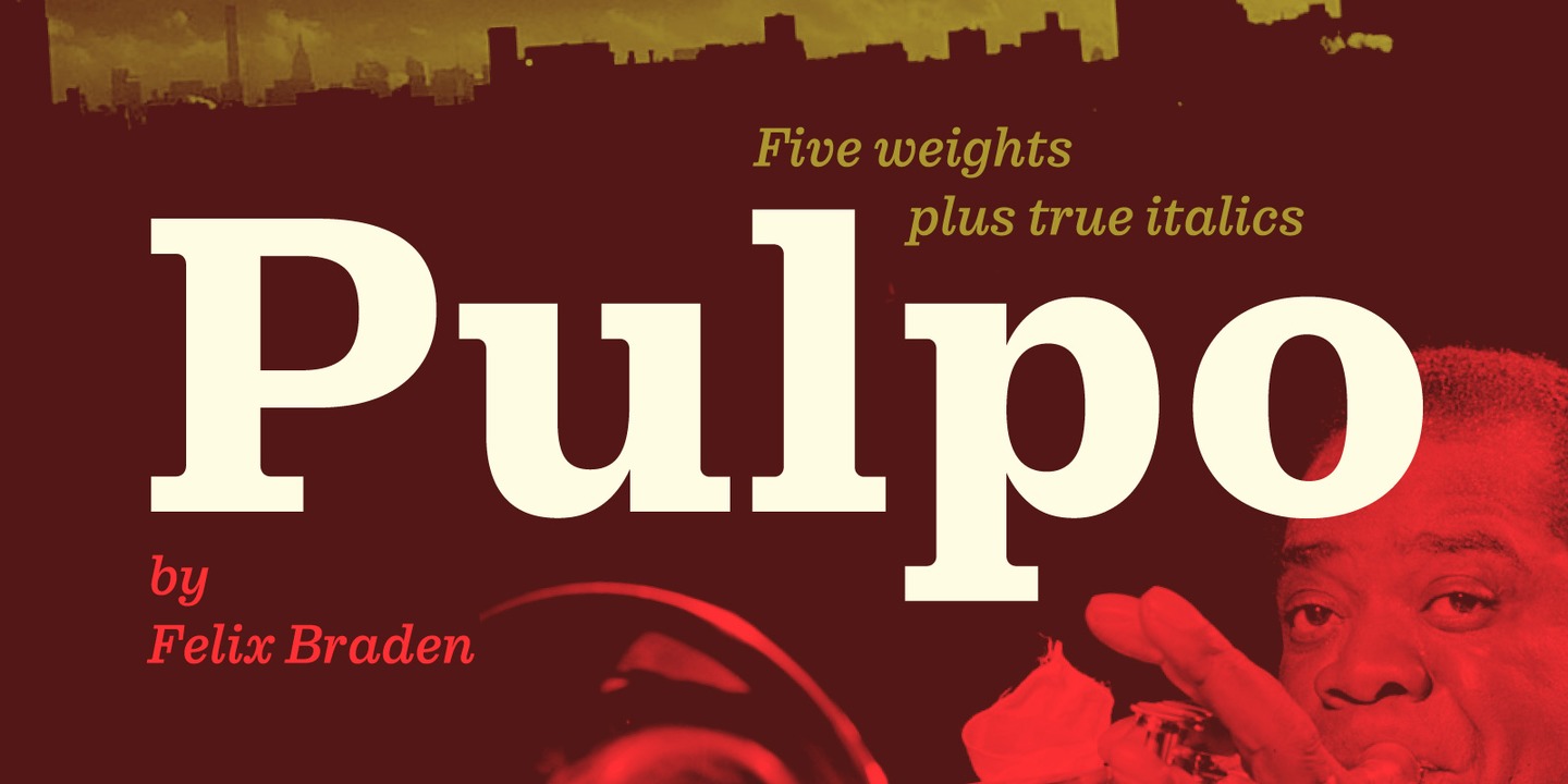 Пример шрифта Pulpo