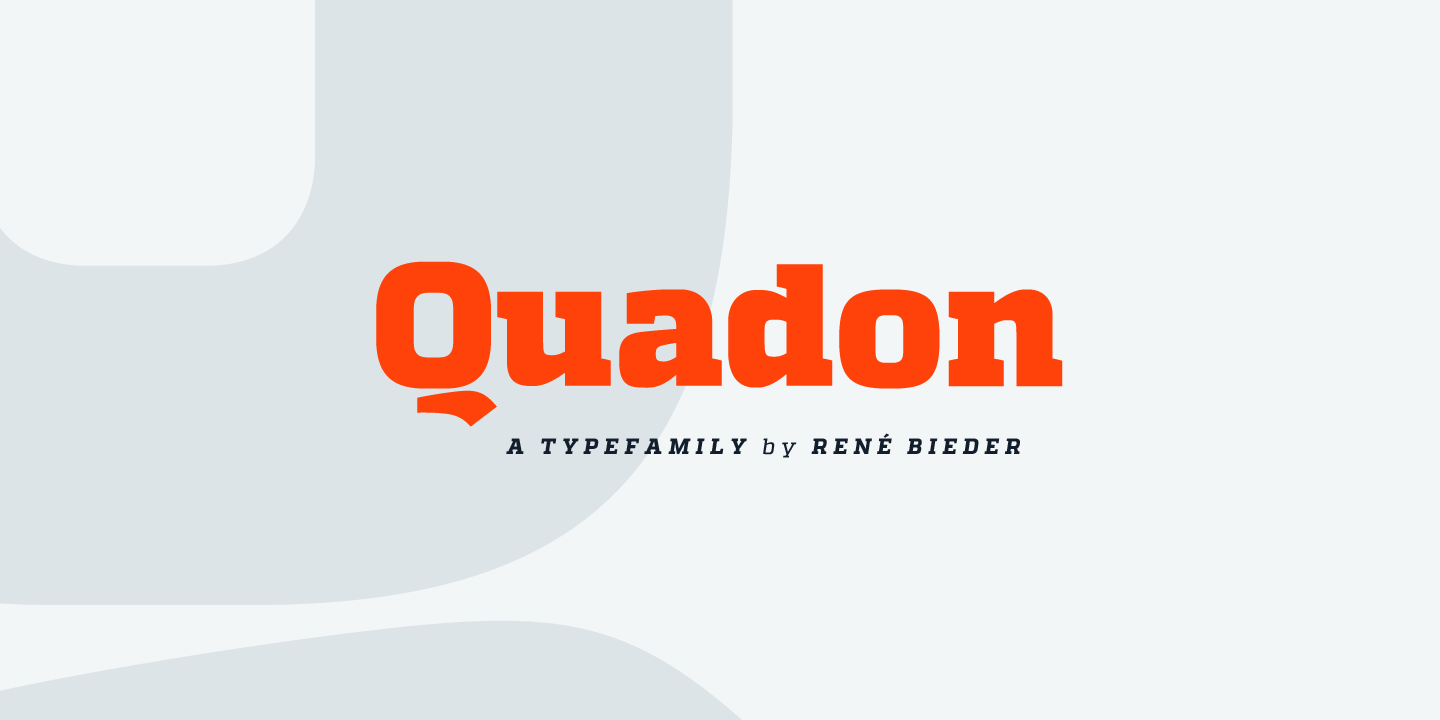 Пример шрифта Quadon