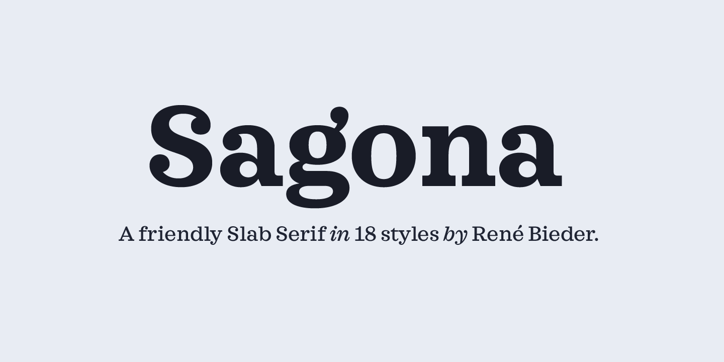 Пример шрифта Sagona