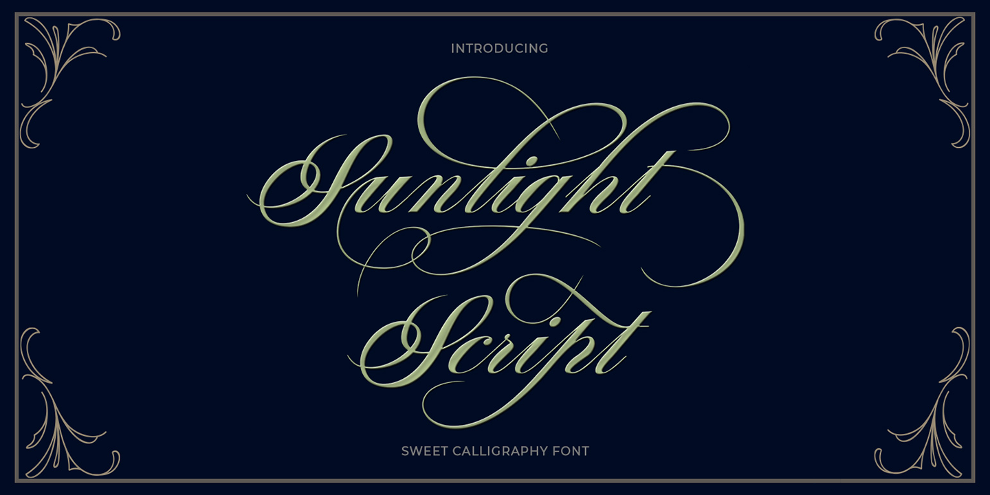 Пример шрифта Sunlight Script