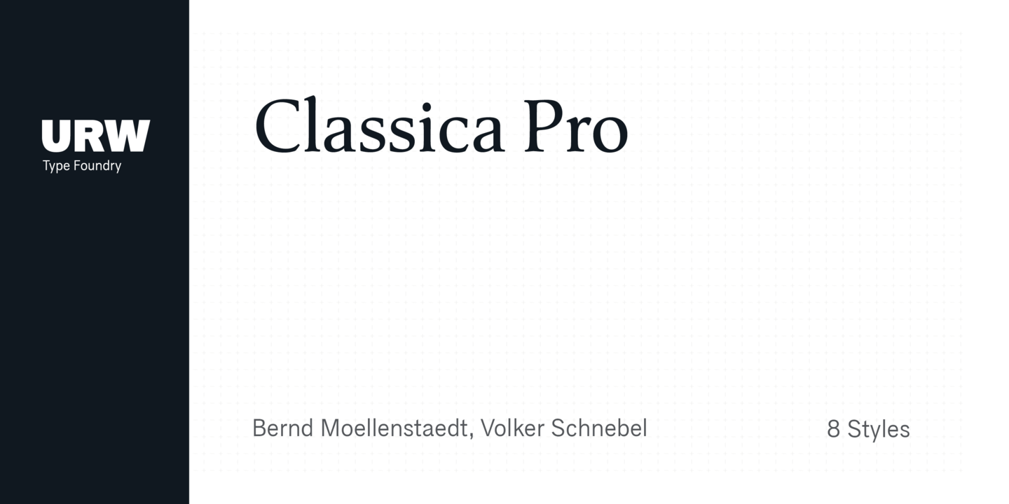 Пример шрифта Classica Pro