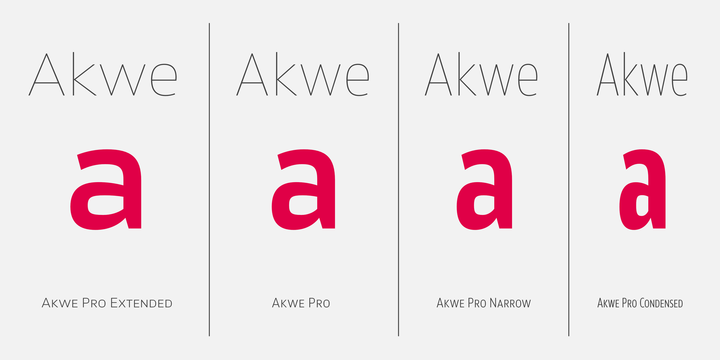 Пример шрифта Akwe Pro Nar