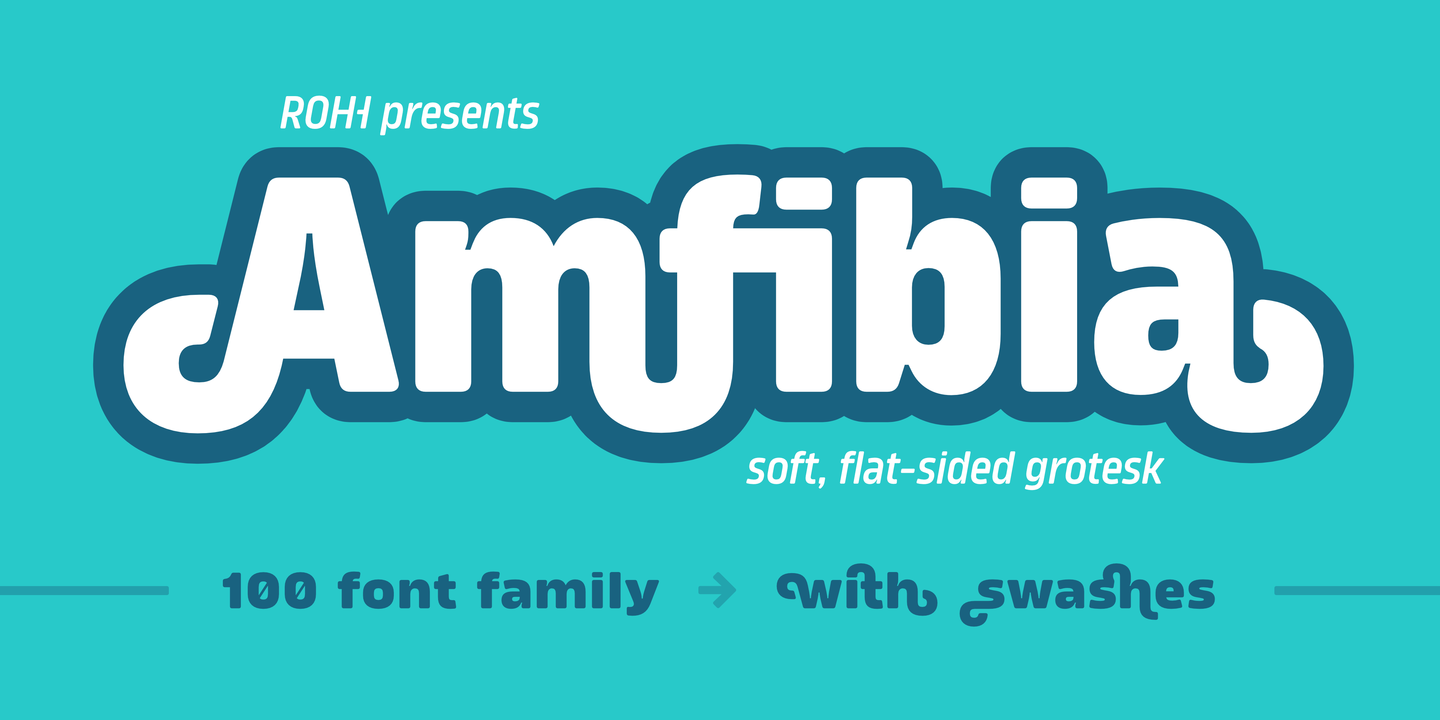 Пример шрифта Amfibia