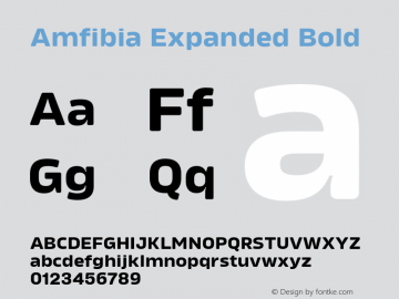 Пример шрифта Amfibia Expanded