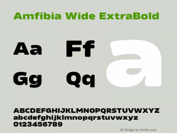 Пример шрифта Amfibia Wide
