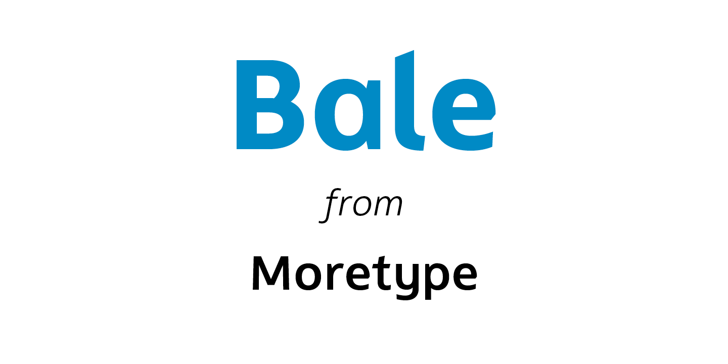 Пример шрифта Bale