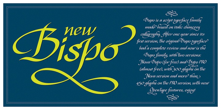Пример шрифта Bispo