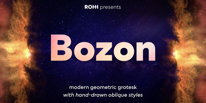 Пример шрифта Bozon