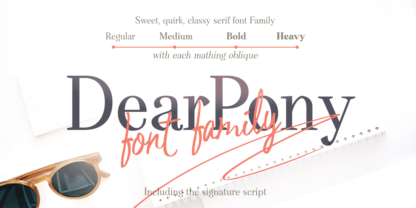 Пример шрифта Dear Pony