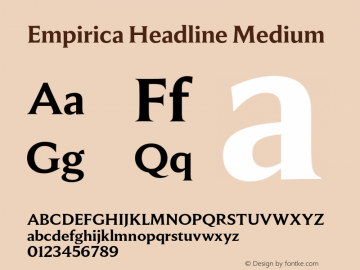 Пример шрифта Empirica Head