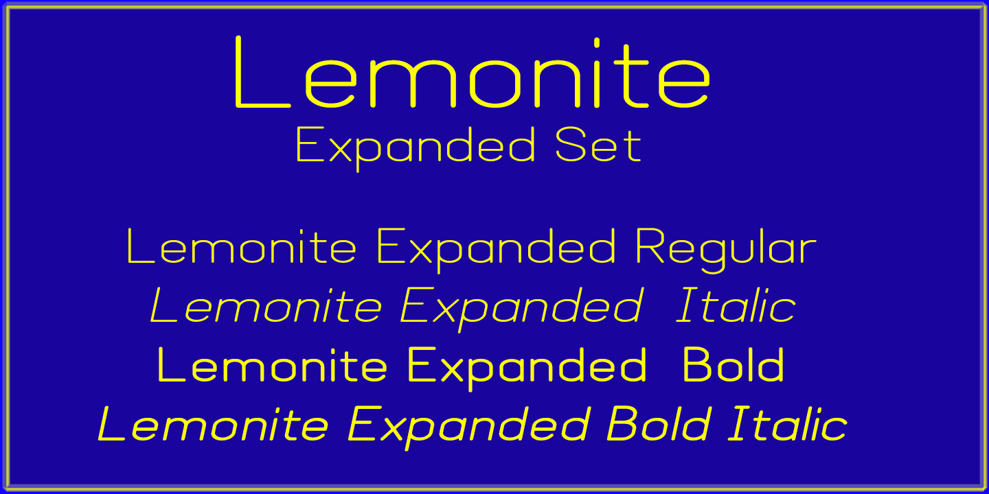 Пример шрифта Lemonite Italic