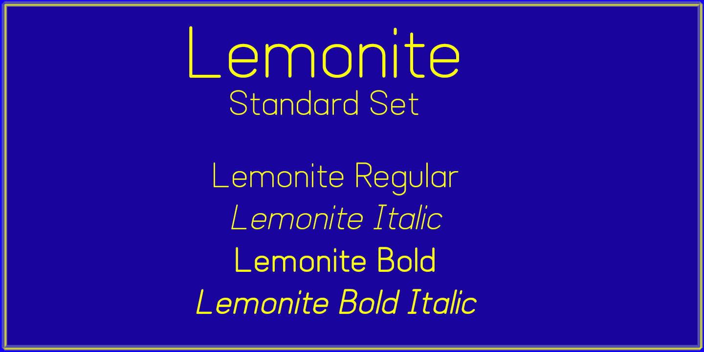 Пример шрифта Lemonite