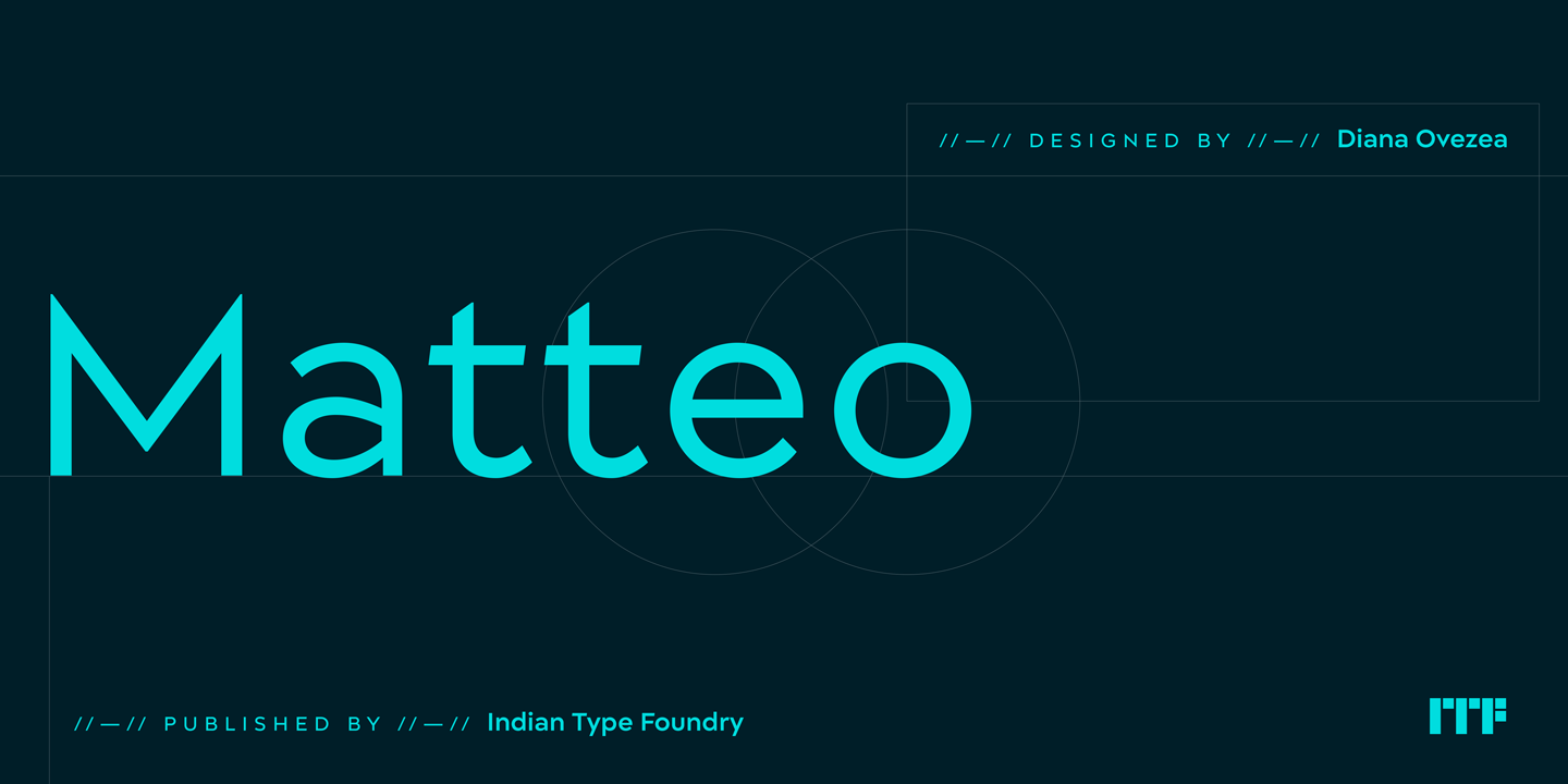 Пример шрифта Matteo