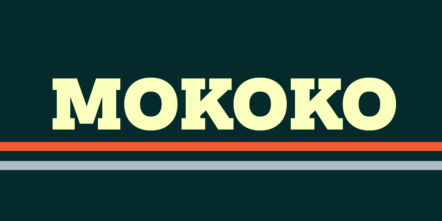 Пример шрифта Mokoko