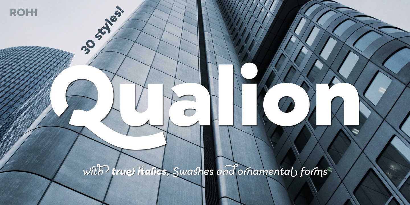 Пример шрифта Qualion