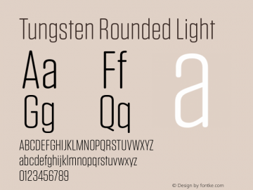 Пример шрифта Tungsten Rounded Light