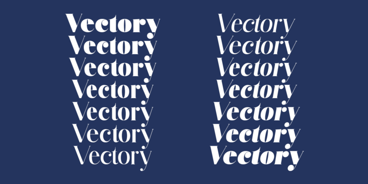 Пример шрифта Vectory Normal