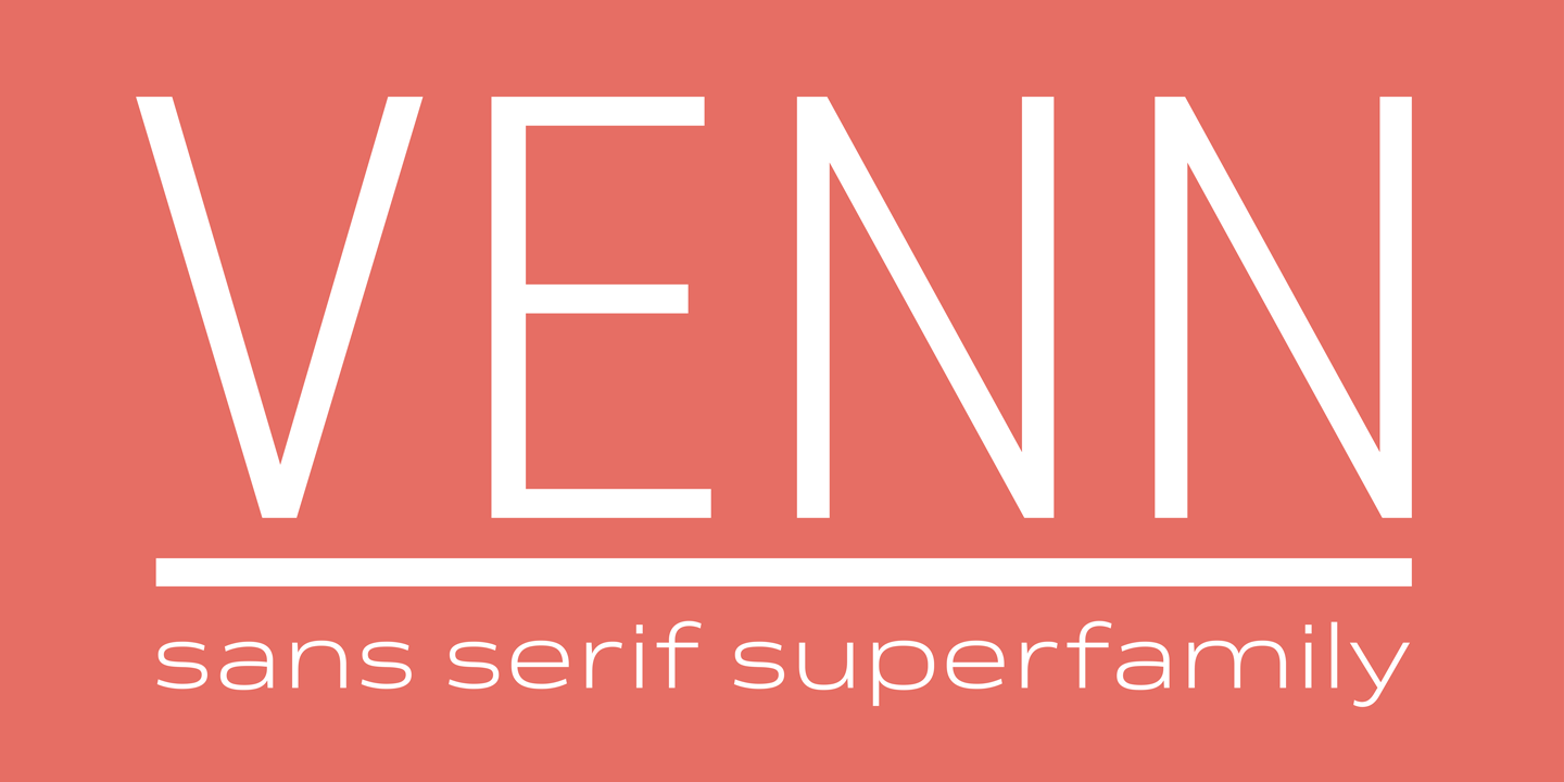 Пример шрифта Venn