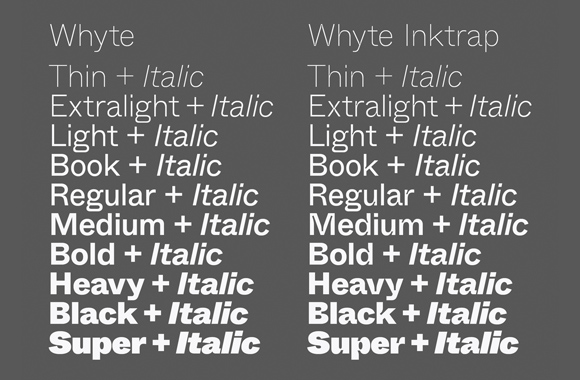 Пример шрифта Whyte Inktrap Regular