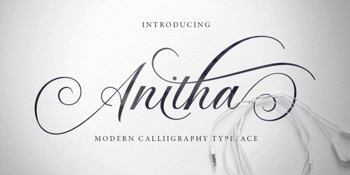 Пример шрифта Anitha