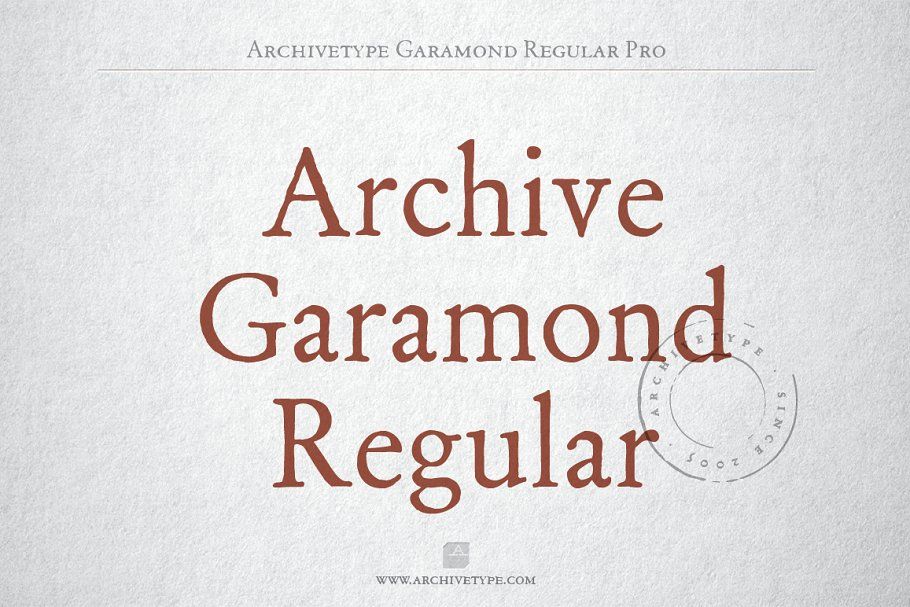 Пример шрифта Archive Garamond